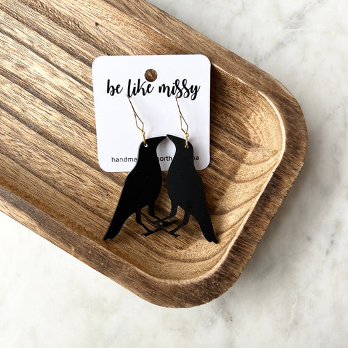 Edgar - Raven Acrylic Earrings