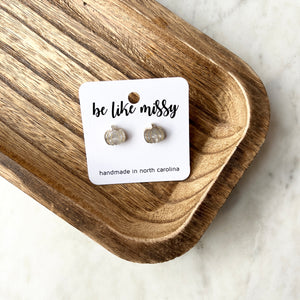 Spooky - Pearl Pumpkin Studs - Acrylic Earrings