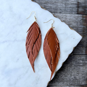 Wings of an Angel - Small - Buckskin Leather Earrings