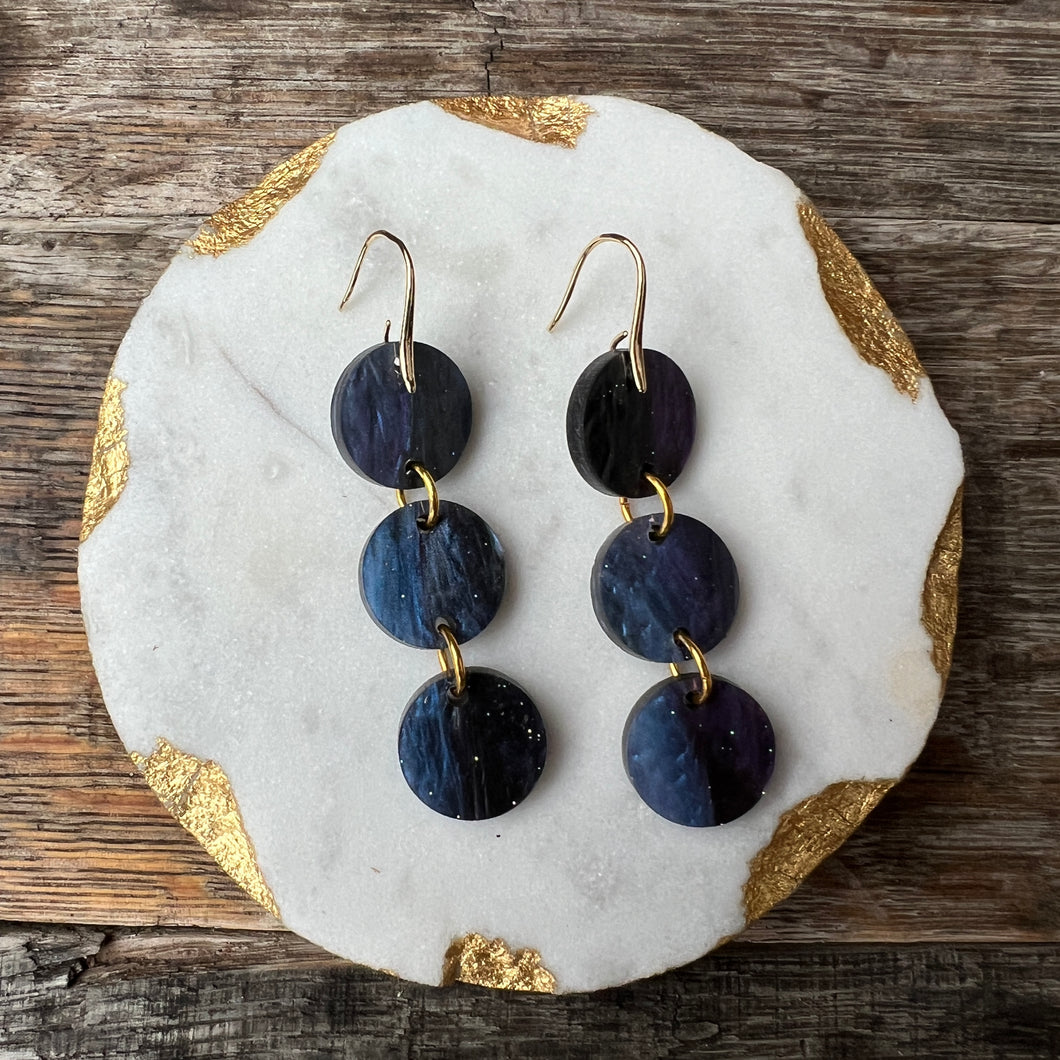 Cascading Drops - Galaxy - Acrylic Earrings