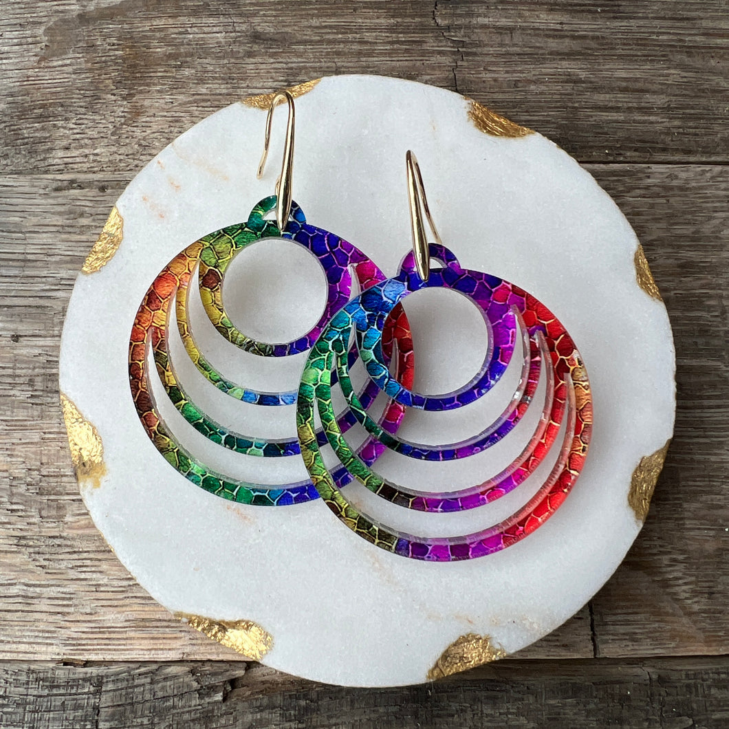 Joy Drops - Rainbow - Acrylic Earrings