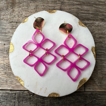 Positano Drops - Glossy Pink - Statement Acrylic Earrings