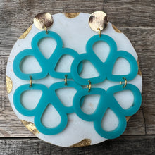 Amalfi Drops - Matte Turquoise - Statement Acrylic Earrings