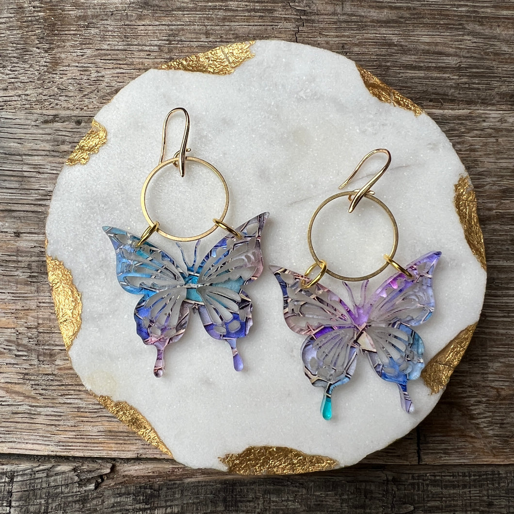 Butterfly - Lavender Haze - Acrylic Earrings