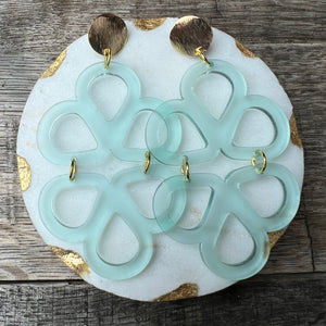 Amalfi Drops - Sea Glass - Statement Acrylic Earrings