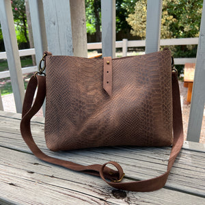 Fall - Go Everywhere Crossbody Bag- P YTHON Embossed