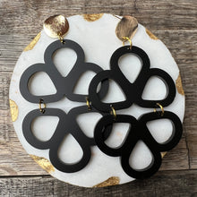 Amalfi Drops - Matte Black - Statement Acrylic Earrings