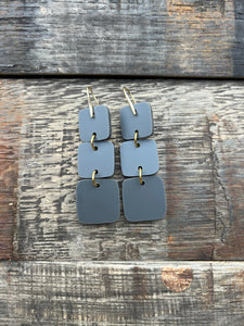 Stacks - Charcoal - Acrylic Earrings