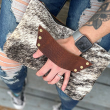 The Raleigh Leather Clutch - OFF WHITE BRINDLE (2)