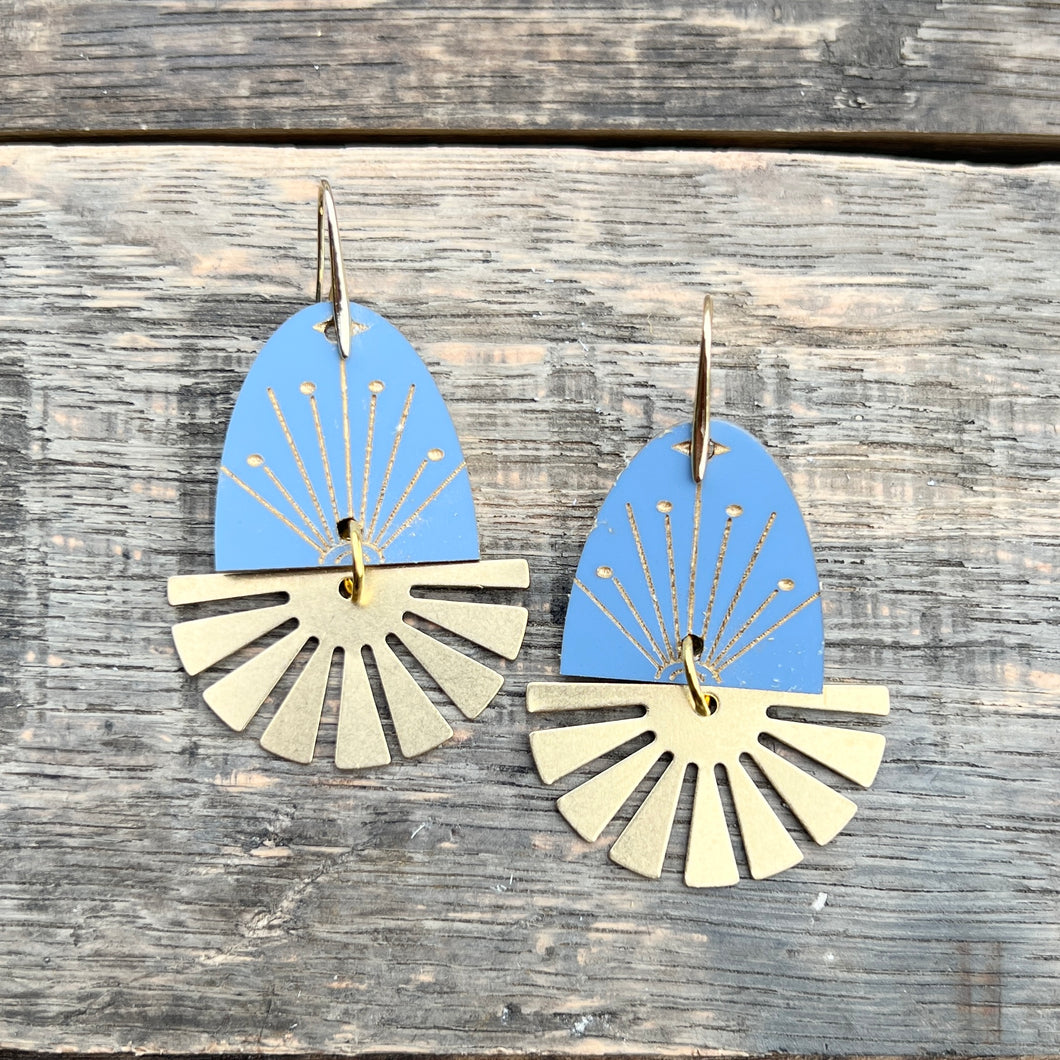 Sunrise Sunset - Coastal Blue - Acrylic Earring