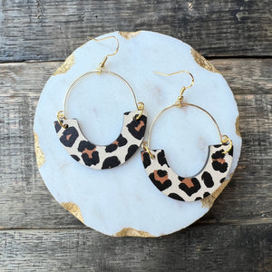 Remix Hoops - Leopard - Acrylic Earrings