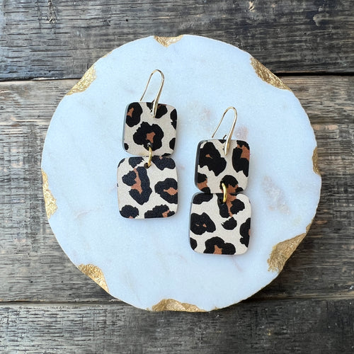 Mini Stacks - Leopard - Acrylic Earrings